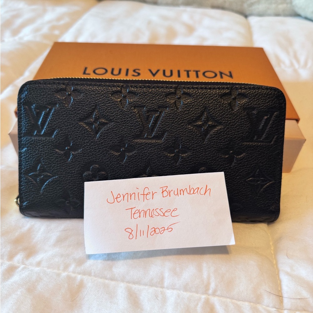Louis Vuitton Black Zippered Wallet